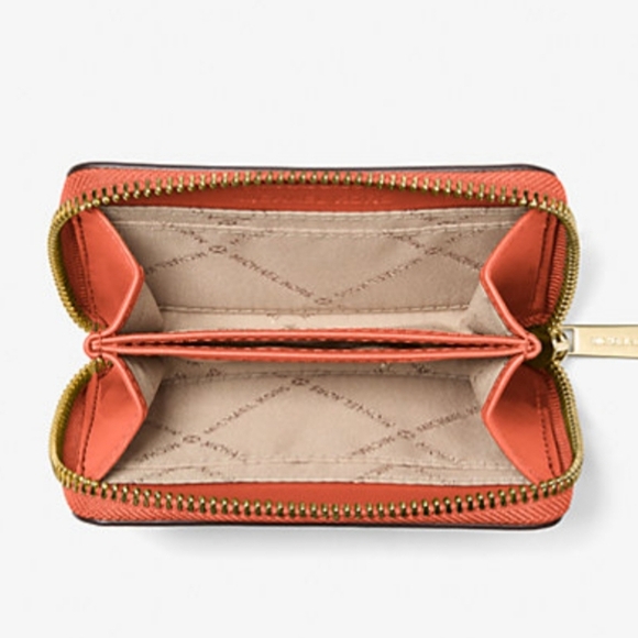 Michael Kors Jet Set Travel Medium Color Block Wallet: Red Clay Multi, NWT - Picture 3 of 3